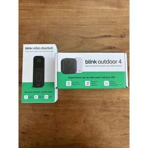 Blink Outdoor 4‎ 1080p With Sync Module And Blink Video Doorbell Camera Included